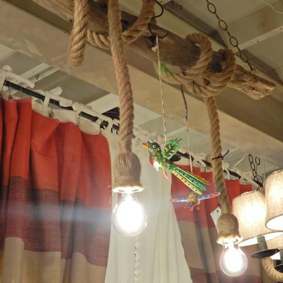 TOPANGA Lighting マニラロープランプ　ダブル400cm　200cm×2　ナチュラル　...