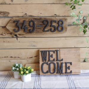 キャストアイアン　アルファベット＆ナンバープレート　(可)