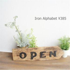 アイアンアルファベットプレート　大　(可)