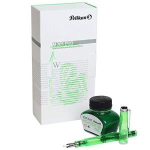 Pelikan 【ペリカン】 M205 DUO 万年筆 ペン先BB (極太字) shiny green (シャイニーグリーン) 専用ハイライターボトルインク30ml セット 〔正規輸入品〕の商品画像