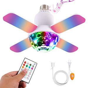 LETOUR 2022最新 四葉 ミラーボール ステージライト LED電球 RGB マジックボール 多色変更 バーライト