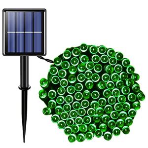 グリーンLED ソーラーストリングライト ソーラーライト 屋外 200led 20M LEDイルミネーションライト キャンプ ライ