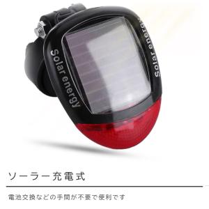 ソーラー充電LEDライト 電池不要自転車テール...の詳細画像2