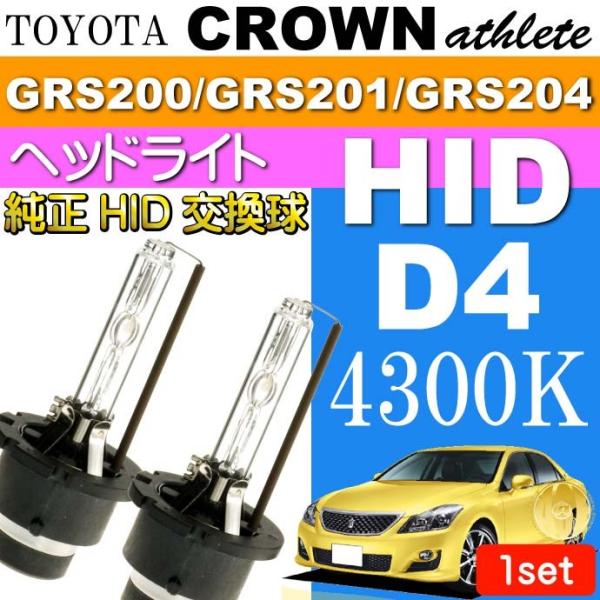 クラウン D4C D4S D4R HIDバルブ 35W4300Kバーナー 2本 CROWN アスリー...