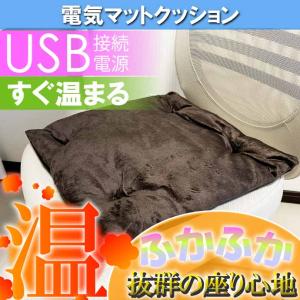 USB電源ホットマット ミニ電気マット 電気毛布 クッション 座布団 茶色 イス用クッション 車内シートクッション 足元マット Rk016｜absolute