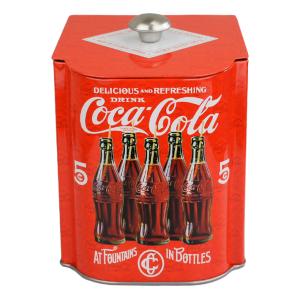 コカコーラ ノスタルジー ソルトボックス (B) Coca-Cola 小物入れ 調味料入れ 容器 ケース 塩 砂糖 紅茶 お茶 茶筒 アメ雑｜abspec