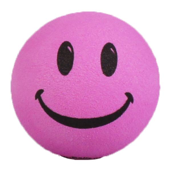 スマイル ハッピーフェイス アンテナボール (ピンク) 4mm 穴 アンテナトッパー 目印 カスタム...