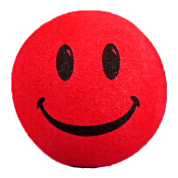 スマイル ハッピーフェイス アンテナボール (レッド) 4mm 穴 アンテナトッパー 目印 カスタム...