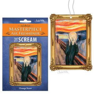 スクリーム エアフレッシュナー The Scream Air Freshener 芳香剤 車 部屋 吊り下げ ムンク 絵画 オレンジ 面白 【メール便OK】｜abspec