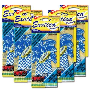 エキゾチカ エアフレッシュナー ニュー カー 5枚セット EXOTICA 芳香剤 車 部屋 吊り下げ ヤシの木 新車 【メール便 送料無料】