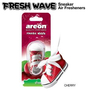 フレッシュ ウェーブ エアフレッシュナー Fresh Wave Air Freshener (Cherry) 芳香剤 車 部屋 吊り下げ USA 赤｜abspec