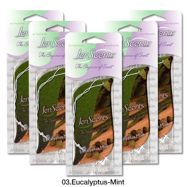 ジャンセンツ ペーパー エアフレッシュナー ユーカリミント 5枚セット JenScents 芳香剤 ...