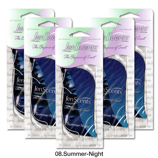 ジャンセンツ ペーパー エアフレッシュナー サマー ナイト 5枚セット JenScents 芳香剤 ...