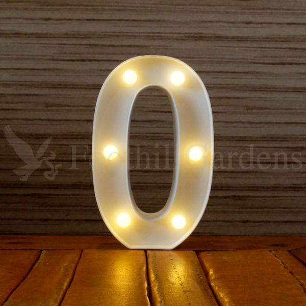 【アウトレット】 マーキー サイン ナンバー ライト ( 0 ) インテリア LED ランプ マーキ...