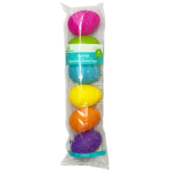 スペックルド イースターエッグ 6個セット (ホワイト) 全2種　斑点模様 卵 カプセル イースター...