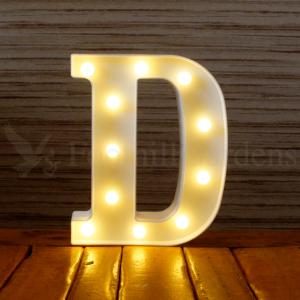 マーキーサイン アルファベット ( D ) LED ライト ランプ 数字 記号 文字 電池式 照明 飾り 光 装飾 誕生日 結婚式 パーティー サプライズ｜abspec