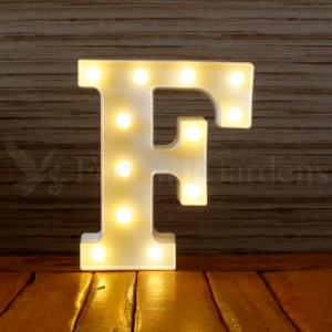 マーキーサイン アルファベット ( F ) LED ライト ランプ 数字 記号 文字 電池式 照明 飾り 光 装飾 誕生日 結婚式 パーティー サプライズ｜abspec