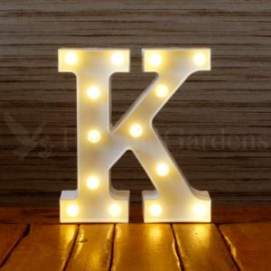 マーキーサイン アルファベット ( K ) LED ライト ランプ 数字 記号 文字 電池式 照明 飾り 光 装飾 誕生日 結婚式 パーティー サプライズ｜abspec