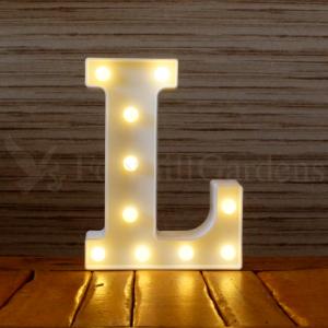 マーキーサイン アルファベット ( L ) LED ライト ランプ 数字 記号 文字 電池式 照明 飾り 光 装飾 誕生日 結婚式 パーティー サプライズ｜abspec