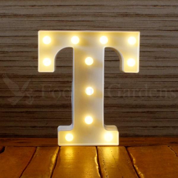 マーキーサイン アルファベット ( T ) LED ライト ランプ 数字 記号 文字 電池式 照明 ...