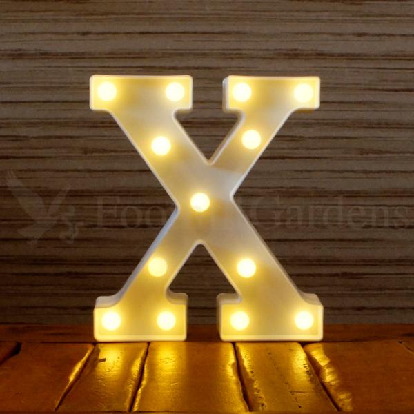 マーキーサイン アルファベット ( X ) LED ライト ランプ 数字 記号 文字 電池式 照明 ...