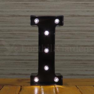 ブラック マーキーサイン アルファベット ( i ) LED ライト ランプ 電池式 照明 飾り 装飾 誕生日 結婚式 パーティー インテリア｜abspec
