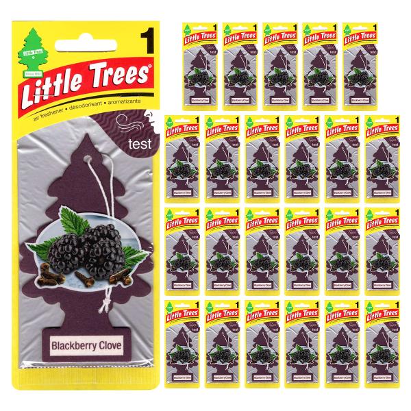 リトルツリー ブラックベリークローブ 24枚セット Little Trees 芳香剤 車 部屋 吊り...