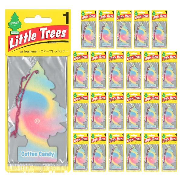 リトルツリー コットンキャンディー 24枚セット Little Trees 芳香剤 車 部屋 吊り下...