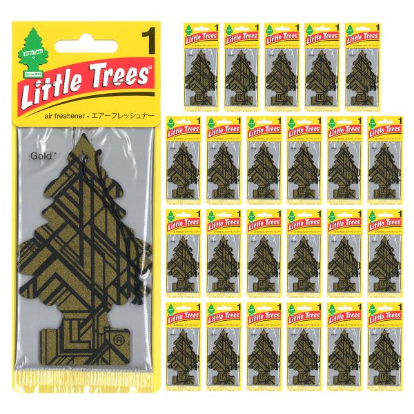 リトルツリー ゴールド 24枚セット Little Trees 芳香剤 車 部屋 吊り下げ エアフレ...