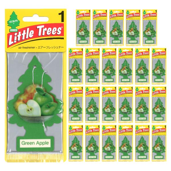 リトルツリー グリーンアップル 24枚セット Little Trees 芳香剤 車 部屋 吊り下げ ...