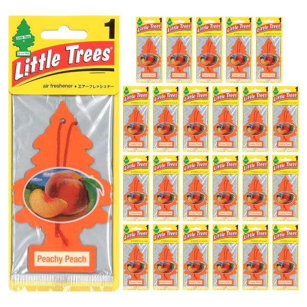 リトルツリー ピーチ 24枚セット Little Trees 芳香剤 車 部屋 吊り下げ エアフレッ...