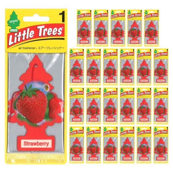リトルツリー ストロベリー 24枚セット Little Trees 芳香剤 車 部屋 吊り下げ エア...