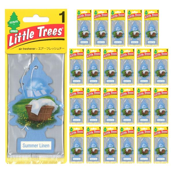 リトルツリー サマーリネン 24枚セット Little Trees 芳香剤 車 部屋 吊り下げ エア...