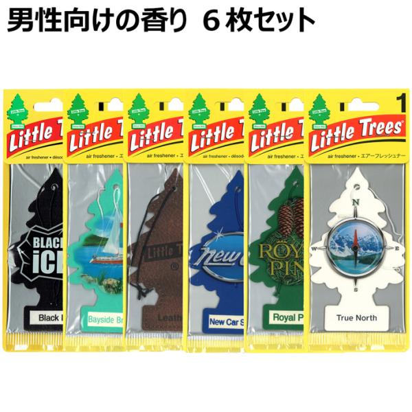 メンズ リトルツリー 6枚セット Little Trees エアフレッシュナー 芳香剤 車 部屋 吊...