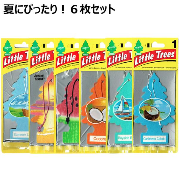 【メール便 送料無料】 リトルツリー エアフレッシュナー サマー系 6枚セット Little Tre...