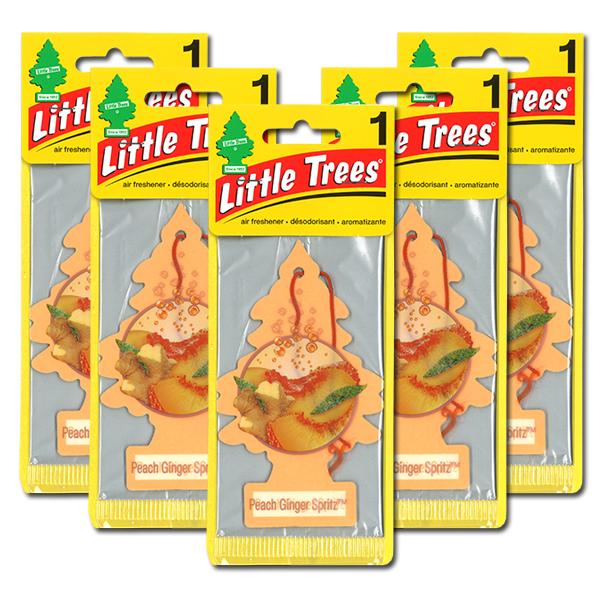 リトルツリー ピーチジンジャースピリッツ 5枚セット Little Trees 芳香剤 車 部屋 吊...