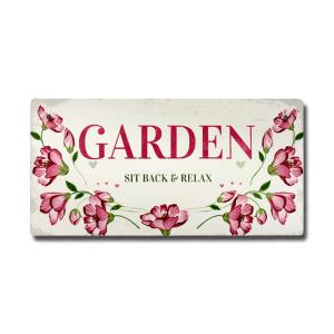 ガーデン ウッド サイン プレート (F) Garden Wooden SignPlate 庭 木製 花壇 飾り 装飾 インテリア 壁掛け ガーデニング【メール便OK】｜abspec