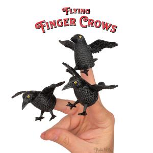 フィンガー クロウ FINGER CROWS おもちゃ 指につける 指人形 カラス 烏 こども 手遊び ジョーク おもしろ 小道具 劇｜abspec