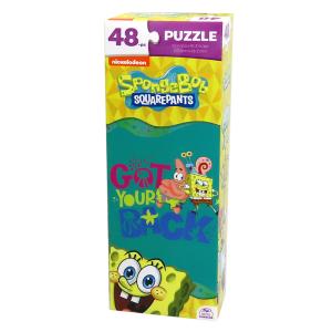 スポンジボブ タワーボックス パズル グリーン 48ピース SpongeBob Kids Puzzle おもちゃ ジグソーパズル 子供 幼児 知育 玩具 プレゼント｜abspec
