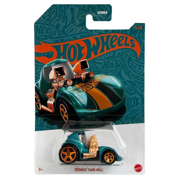 トゥーンド ツイン ミル マテル ホットウィール 1/64スケール ミニカー 56周年 パール＆クロ...