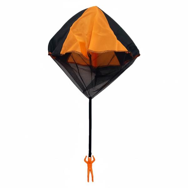 ミニ パラシュート (オレンジ) おもちゃ 外遊び アウトドア 持ち運び 運動 お手軽 子供 キッズ...