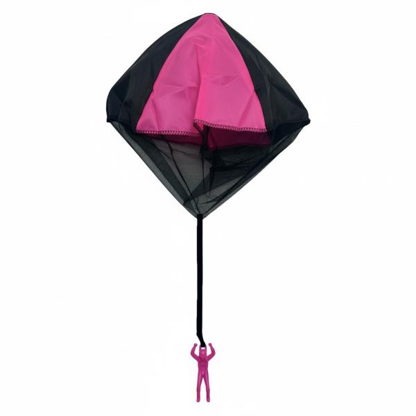 ミニ パラシュート (ピンク) おもちゃ 外遊び アウトドア 持ち運び 運動 お手軽 子供 キッズ ...