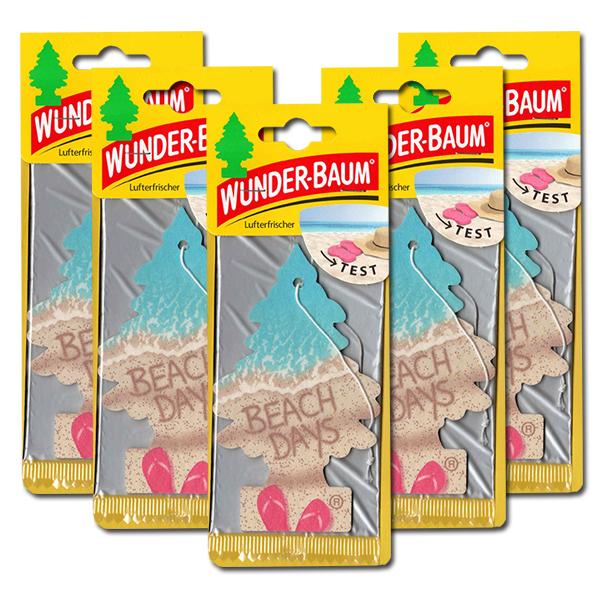 ワンダーバーム エアフレッシュナー ビーチデイズ 5枚セット 芳香剤 車 部屋 吊り下げ ワンダーバ...