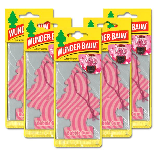 ワンダーバーム エアフレッシュナー バブルガム 5枚セット 芳香剤 車 部屋 吊り下げ ワンダーバウ...