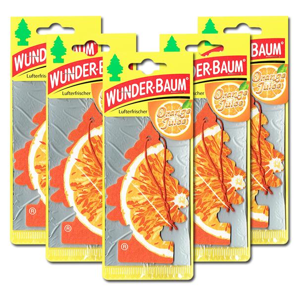 ワンダーバーム エアフレッシュナー  オレンジ ジュース 5枚セット 芳香剤車 部屋 吊り下げ ワン...