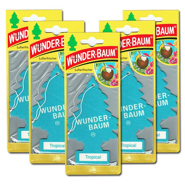 ワンダーバーム エアフレッシュナー トロピカル 5枚セット 芳香剤 車 部屋 吊り下げ ワンダーバウ...
