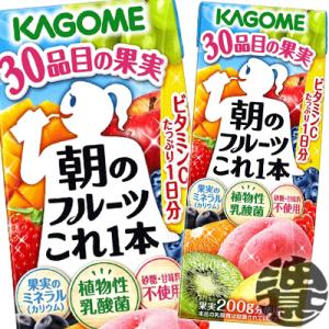 『２ケース送料無料！』（地域限定）カゴメ 朝のフルーツこれ一本 200ml紙パック×48本【ビタミン...