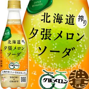 『送料無料！』（地域限定）ポッカサッポロ 北海道夕張メロンソーダ 410mlペットボトル×24本【北海道 メロン 炭酸飲料】/ps/｜aburajinshop