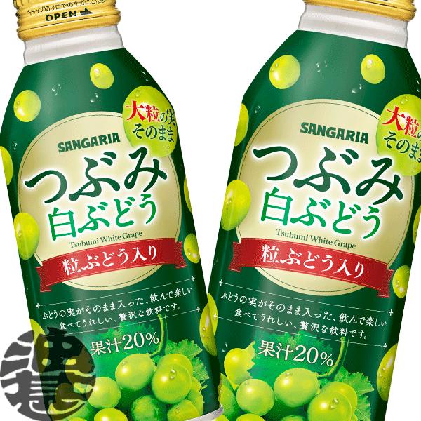 『２ケース送料無料！』（地域限定）サンガリア つぶみ白ぶどう 380gボトル缶×48本【大粒の白ぶど...