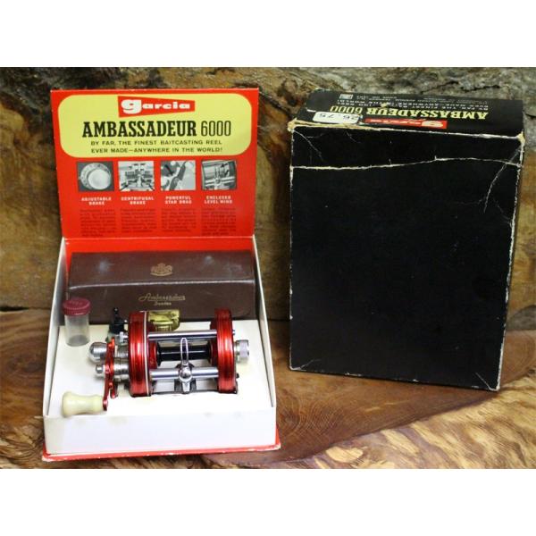 オールド ABU Ambassadeur 6000☆★6000波型リム★美品☆４スクリュー★ケース付